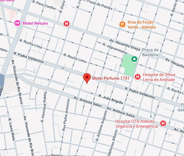 mapa da localização do Perfume Motel